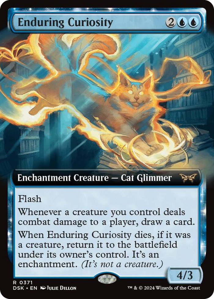 Enduring Curiosity (Extended Art) #371 R - Duskmourn: House of Horror Pokemon card