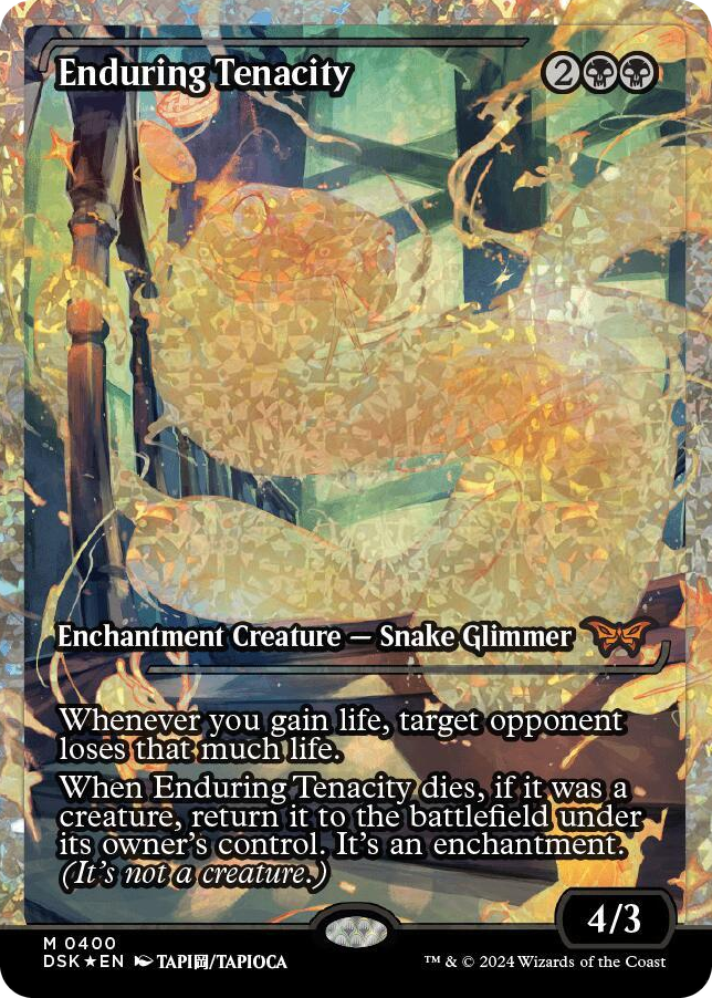 Enduring Tenacity (Showcase) (Fracture Foil) #400 M - Duskmourn: House of Horror Pokemon card