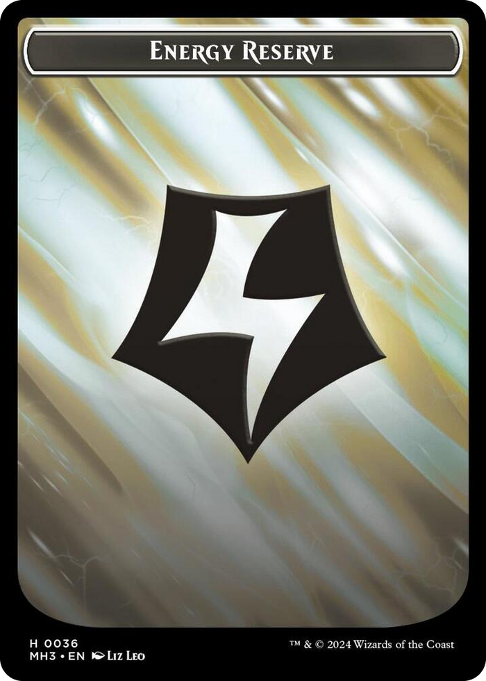 0036 Energy Reserve (Ripple Foil) // Servo Double-Sided Token T Modern Horizons 3