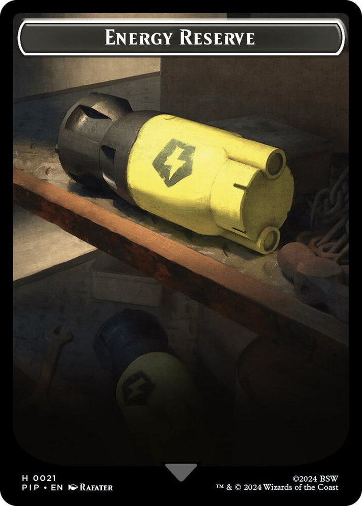 0021 Energy Reserve // Squirrel Double-Sided Token T Universes Beyond: Fallout