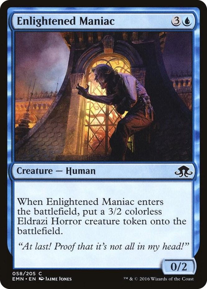 Enlightened Maniac #58 C - Eldritch Moon Pokemon card
