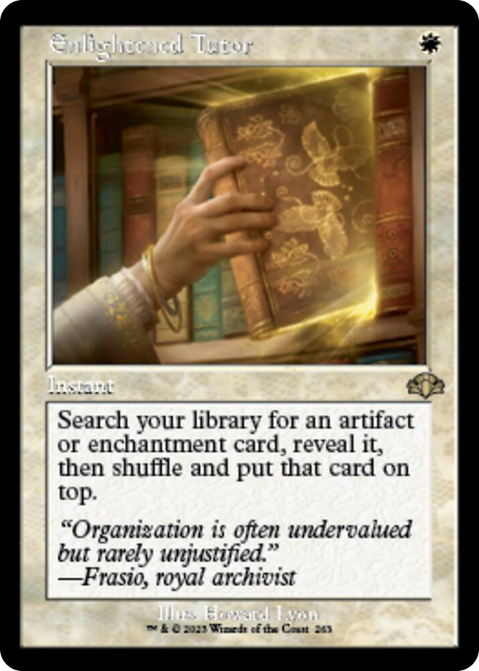 Enlightened Tutor (Retro Frame) #263 R - Dominaria Remastered Pokemon card