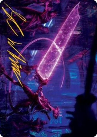 0016 Enormous Energy Blade Art Card (Gold-Stamped Signature) S Art Series: Kamigawa: Neon Dynasty