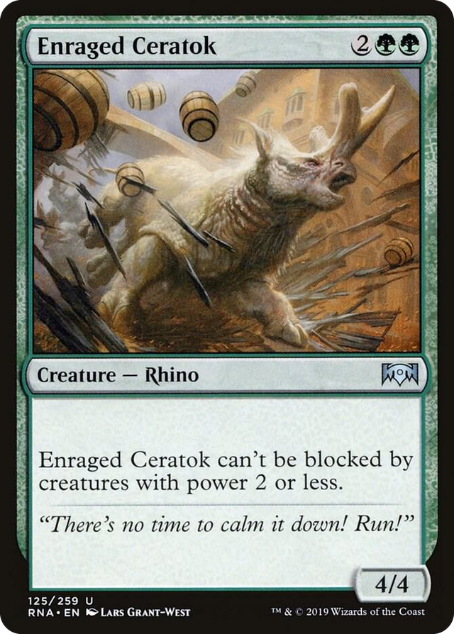 0125 Enraged Ceratok U Ravnica Allegiance