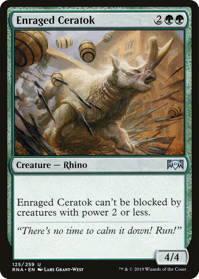 0125 Enraged Ceratok U Ravnica Allegiance
