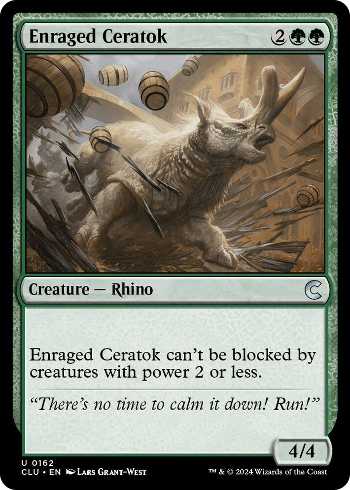 0162 Enraged Ceratok U Ravnica: Clue Edition