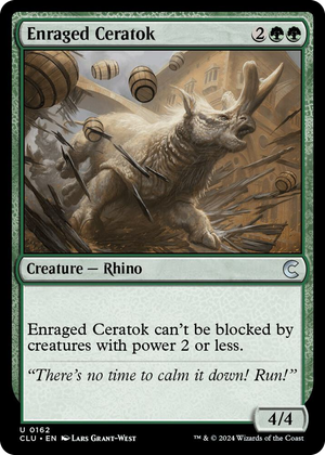 0162 Enraged Ceratok U Ravnica: Clue Edition