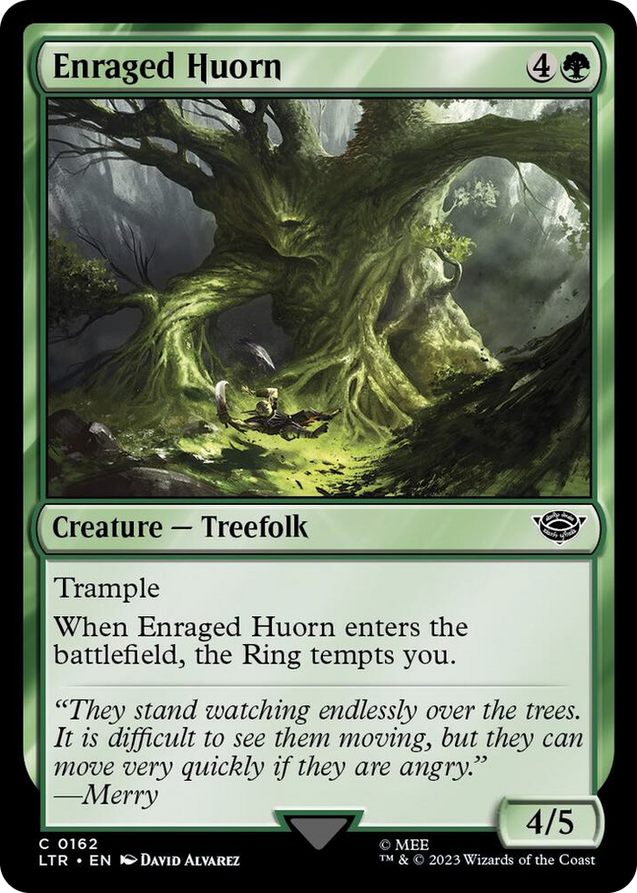 Enraged Huorn #162 C - Universes Beyond: The Lord of the Rings: Tales of Middle-earth Pokemon card