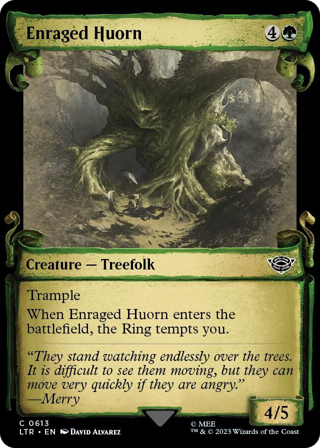 Enraged Huorn (Showcase Scrolls) #613 C - Universes Beyond: The Lord of the Rings: Tales of Middle-earth Pokemon card