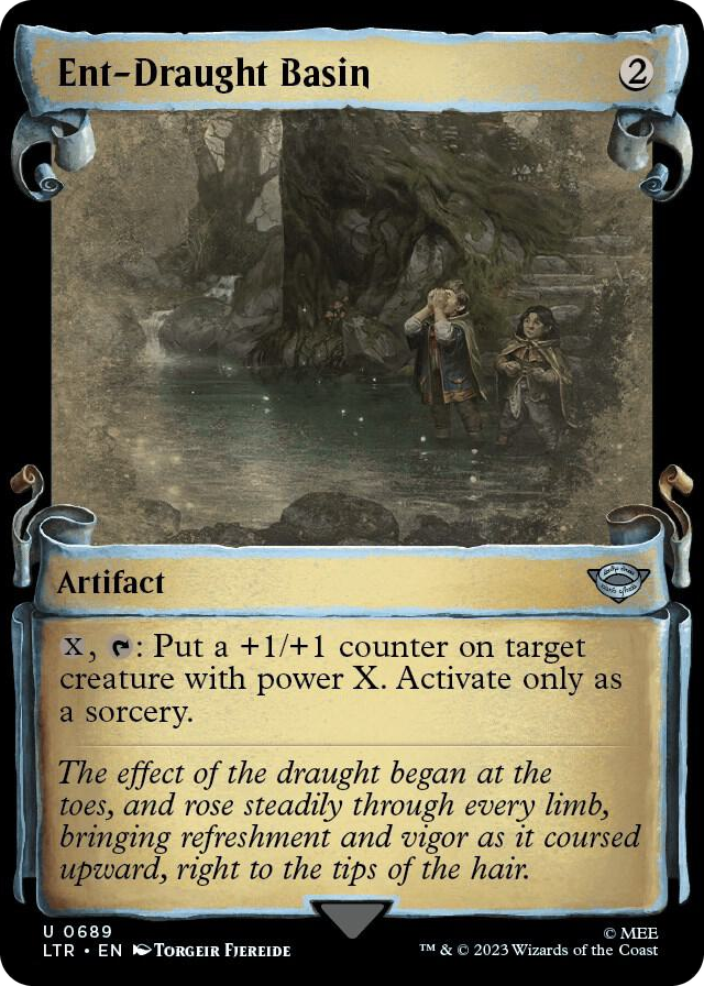 Ent-Draught Basin (Showcase Scrolls) #689 U - Universes Beyond: The Lord of the Rings: Tales of Middle-earth Pokemon card