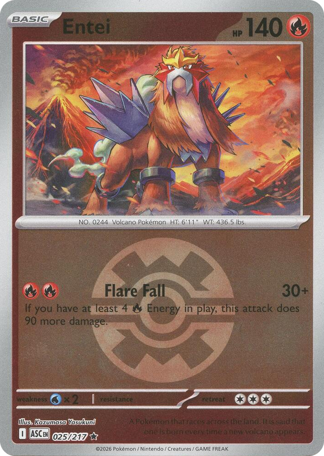 0025 Entei (Quick Ball) Rare Ascended Heroes