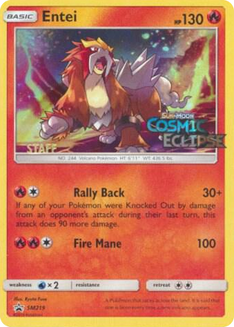 SM219 Entei - SM219 (Prerelease) [Staff] Promo SM Promos