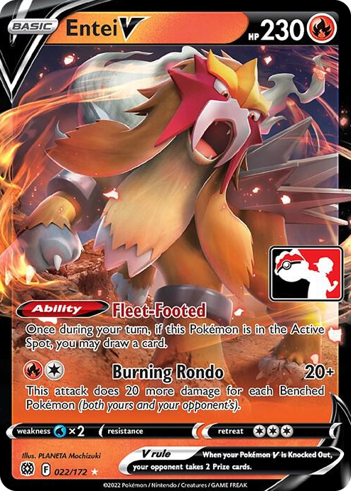 0022 Entei V Ultra Rare Prize Pack Series Cards