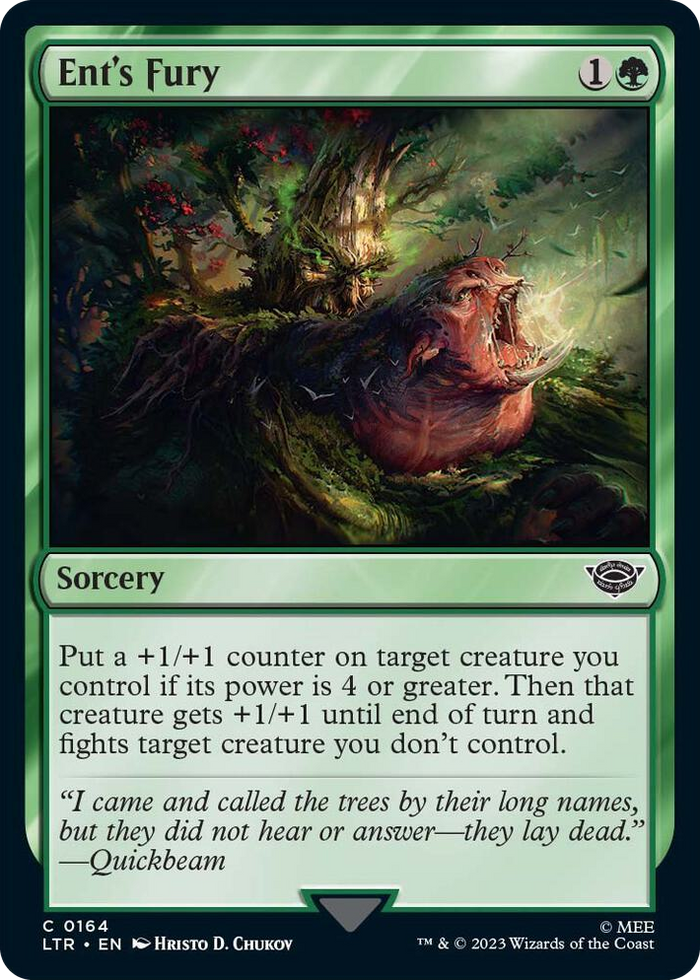 Ent's Fury #164 C - Universes Beyond: The Lord of the Rings: Tales of Middle-earth Pokemon card