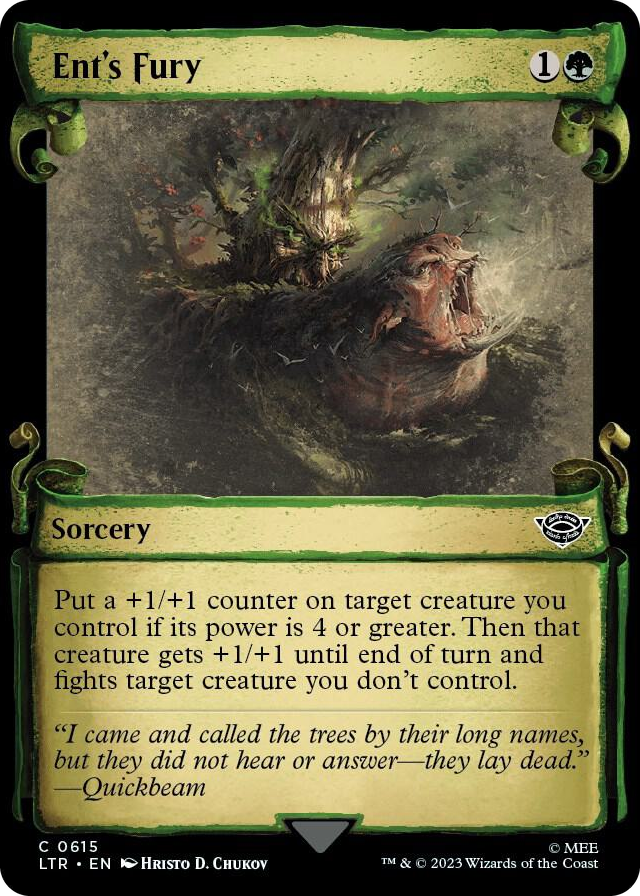 Ent's Fury (Showcase Scrolls) #615 C - Universes Beyond: The Lord of the Rings: Tales of Middle-earth Pokemon card
