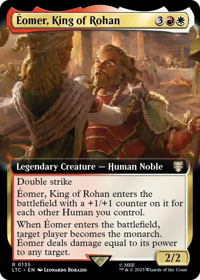 Eomer, King of Rohan (Extended Art) #135 R - Commander: The Lord of the Rings: Tales of Middle-earth Pokemon card