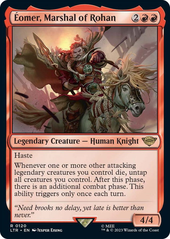 Eomer, Marshal of Rohan #120 R - Universes Beyond: The Lord of the Rings: Tales of Middle-earth Pokemon card