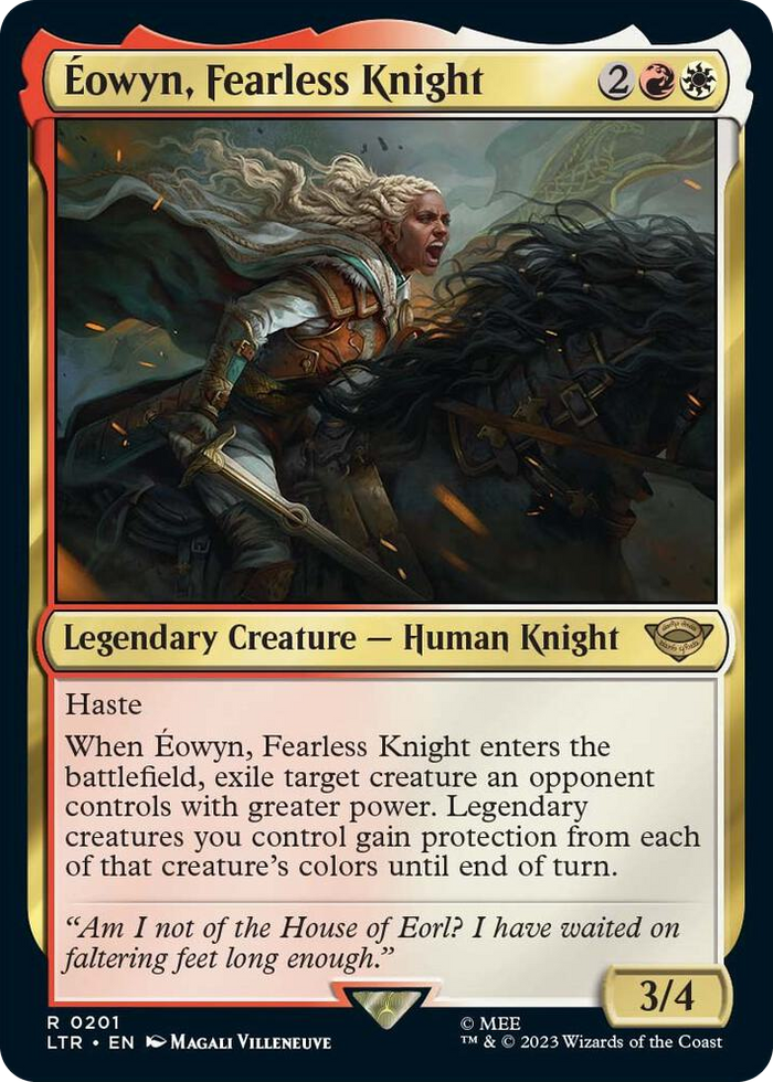 Eowyn, Fearless Knight #201 R - Universes Beyond: The Lord of the Rings: Tales of Middle-earth Pokemon card