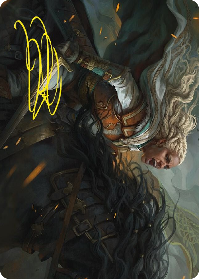 0015 Eowyn, Fearless Knight Art Card (Gold-Stamped Signature) S Art Series: Universes Beyond: The Lord of the Rings: Tales of Middle-earth