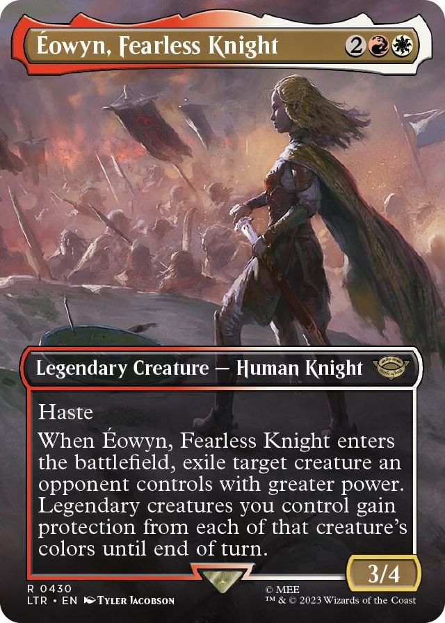 Eowyn, Fearless Knight (Borderless) #430 R - Universes Beyond: The Lord of the Rings: Tales of Middle-earth Pokemon card