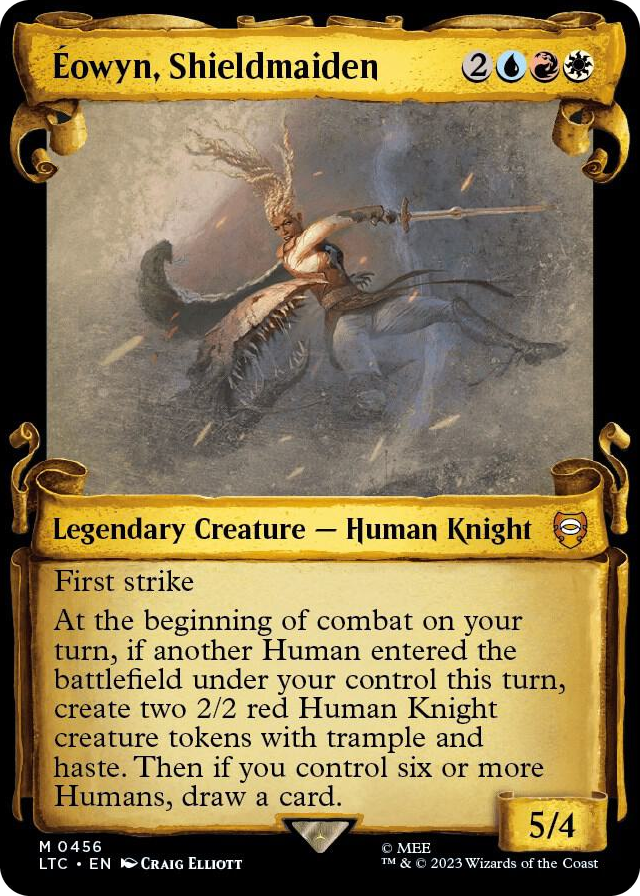 Eowyn, Shieldmaiden (Showcase Scrolls) #456 M - Commander: The Lord of the Rings: Tales of Middle-earth Pokemon card