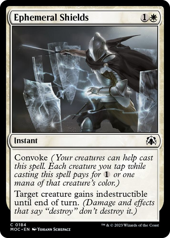 0184 Ephemeral Shields C Commander: March of the Machine