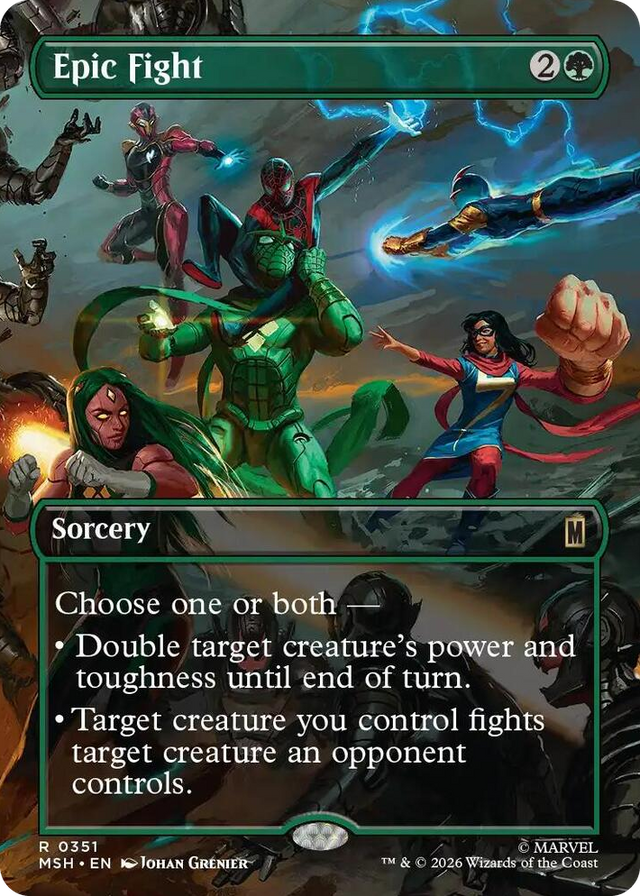 0351 Epic Fight (Borderless) R Marvel Super Heroes