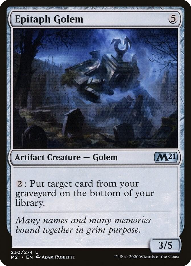 0230 Epitaph Golem U Core Set 2021