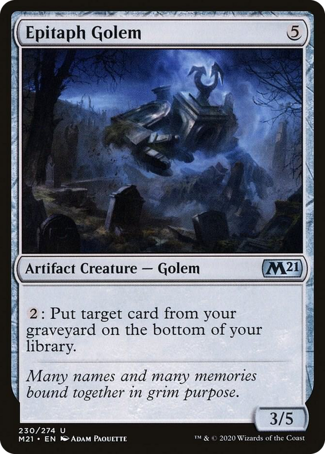 0230 Epitaph Golem U Core Set 2021