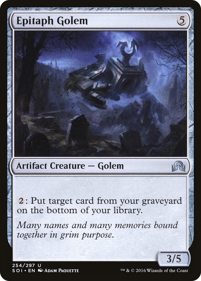 Epitaph Golem #254 U - Shadows over Innistrad Pokemon card