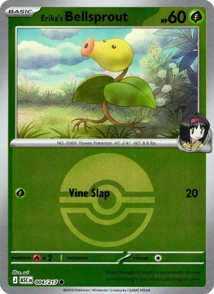 0004 Erika's Bellsprout (Poke Ball) Common Ascended Heroes