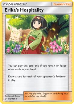 0140 Erika's Hospitality - 140/181 (SM Team Up) Rare Deck Exclusives