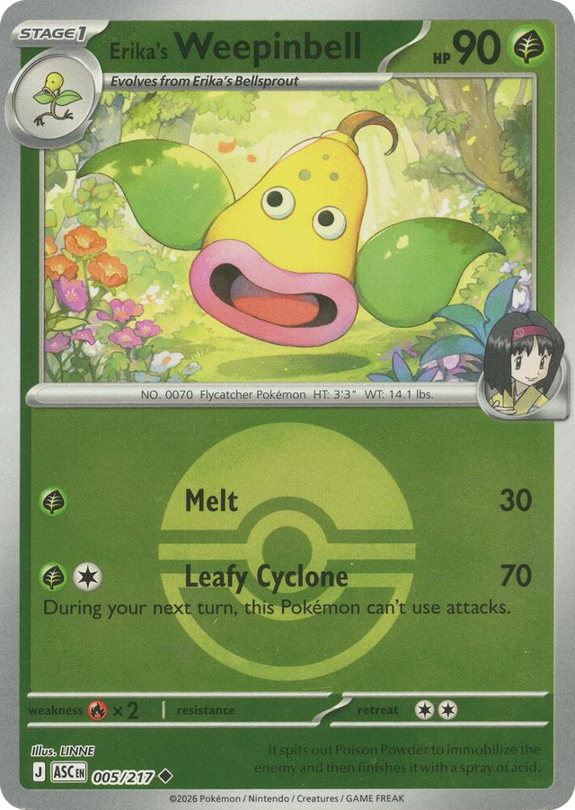 0005 Erika's Weepinbell (Poke Ball) Uncommon Ascended Heroes