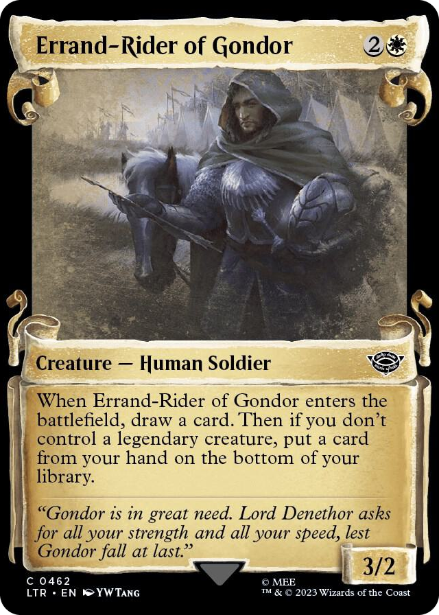 Errand-Rider of Gondor (Showcase Scrolls) #462 C - Universes Beyond: The Lord of the Rings: Tales of Middle-earth Pokemon card