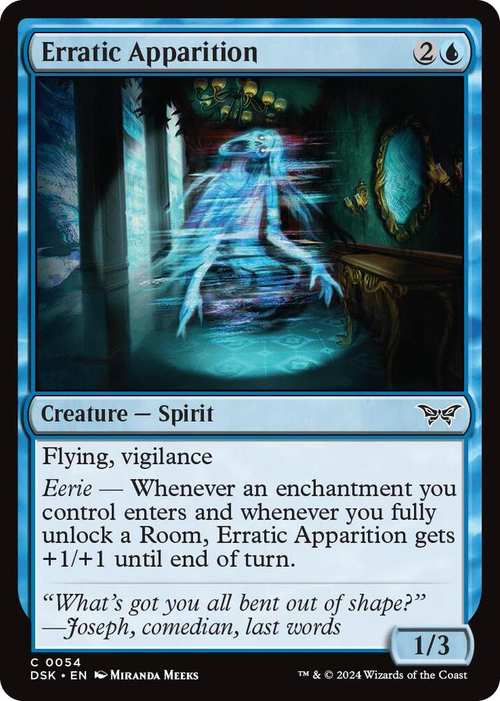 0054 Erratic Apparition C Duskmourn: House of Horror