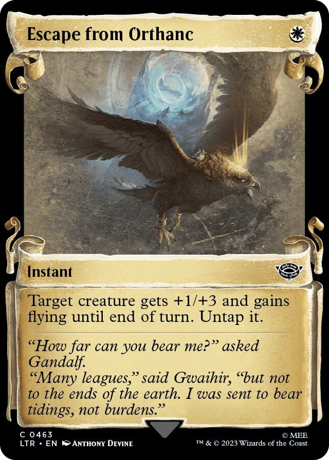 Escape from Orthanc (Showcase Scrolls) #463 C - Universes Beyond: The Lord of the Rings: Tales of Middle-earth Pokemon card