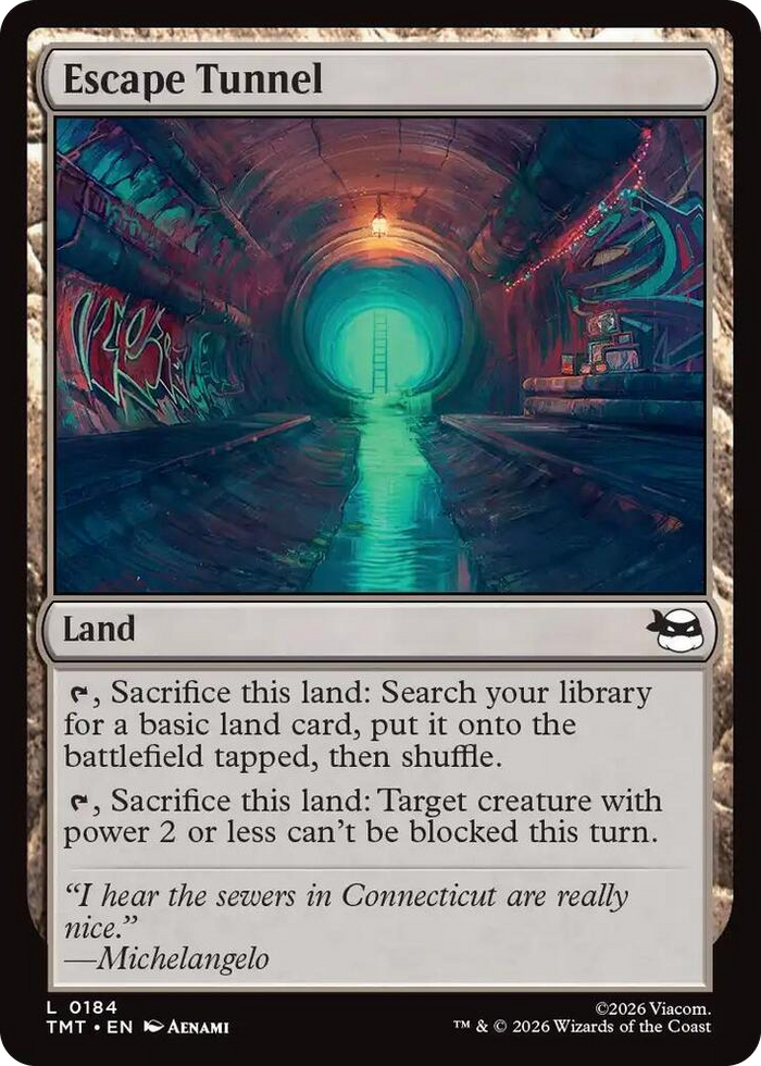 Escape Tunnel #184 L - Teenage Mutant Ninja Turtles Pokemon card