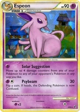 0002 Espeon - 2/90 (HGSS Undaunted - Cracked Ice Holo) Holo Rare Deck Exclusives