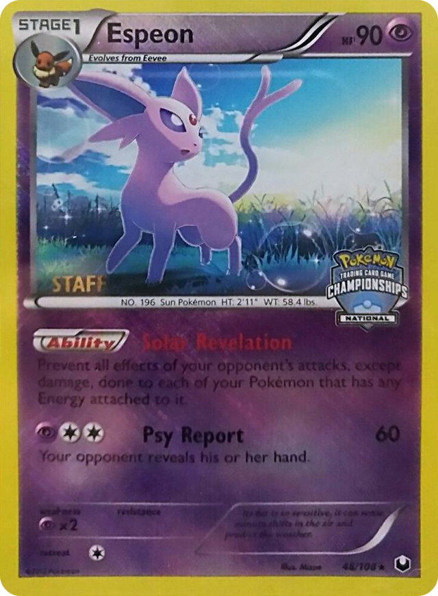 0048 Espeon - 48/108 (National Championships) [Staff] Promo League & Championship Cards