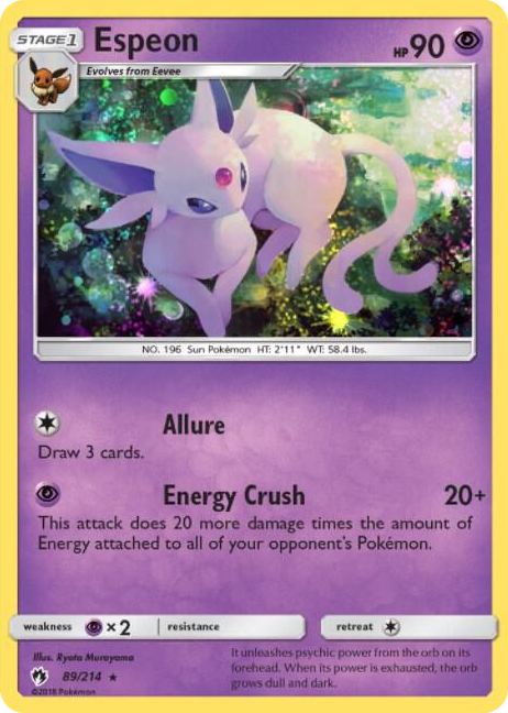 0089 Espeon - 89/214 (Cosmos Holo) Promo Blister Exclusives