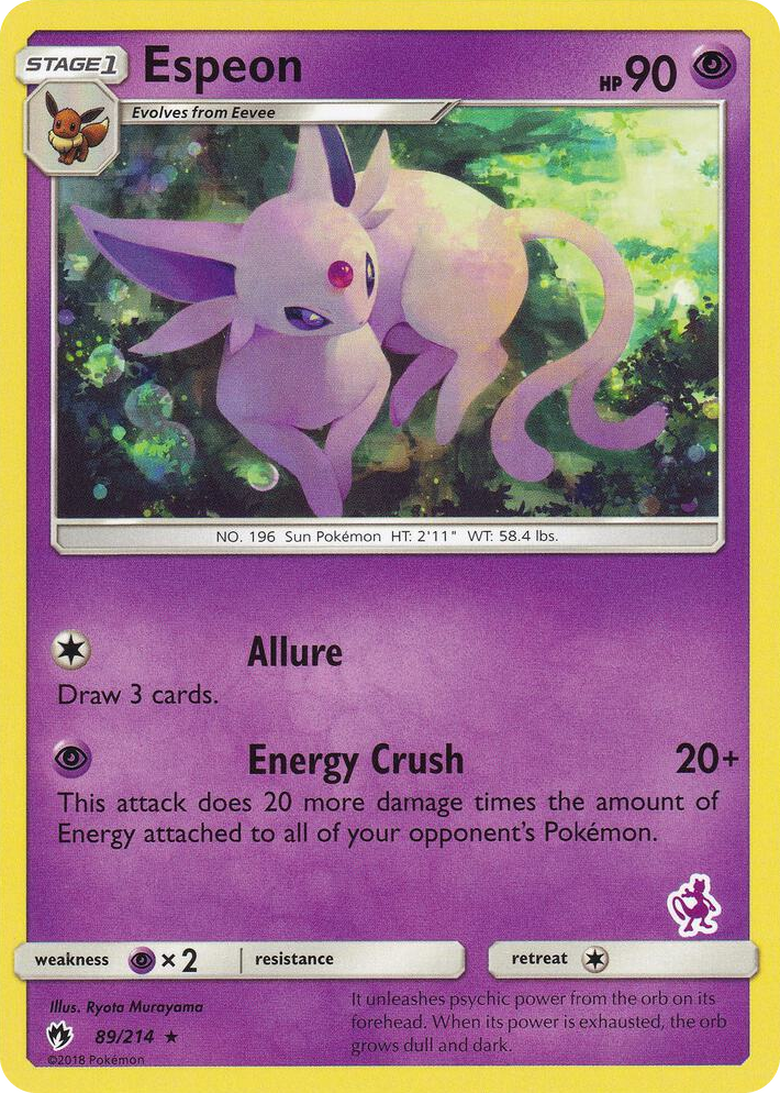 0089 Espeon - 89/214 (Mewtwo Stamped) Promo Battle Academy
