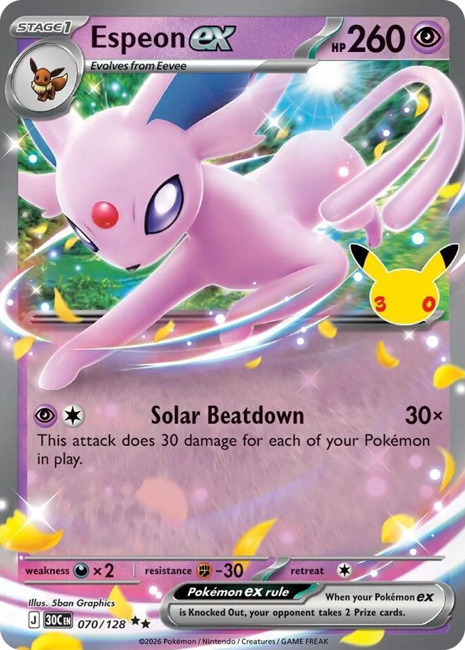 0070 Espeon ex Double Rare 30th Celebration