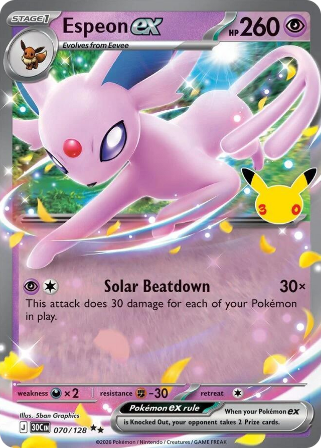 0070 Espeon ex Double Rare 30th Celebration