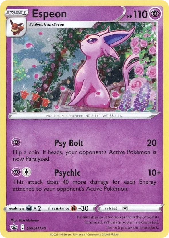0174 Espeon - SWSH174 Promo Sword & Shield Promo Cards