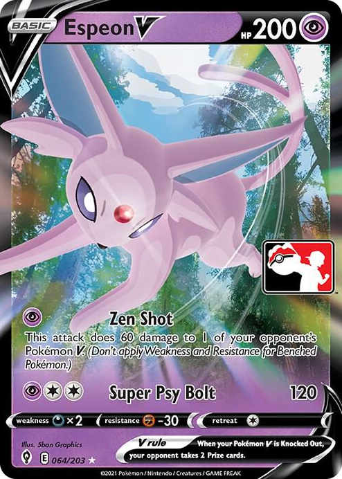 0064 Espeon V Ultra Rare Prize Pack Series Cards