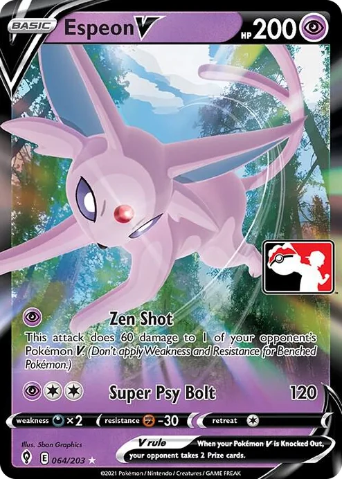 0064 Espeon V Ultra Rare Prize Pack Series Cards