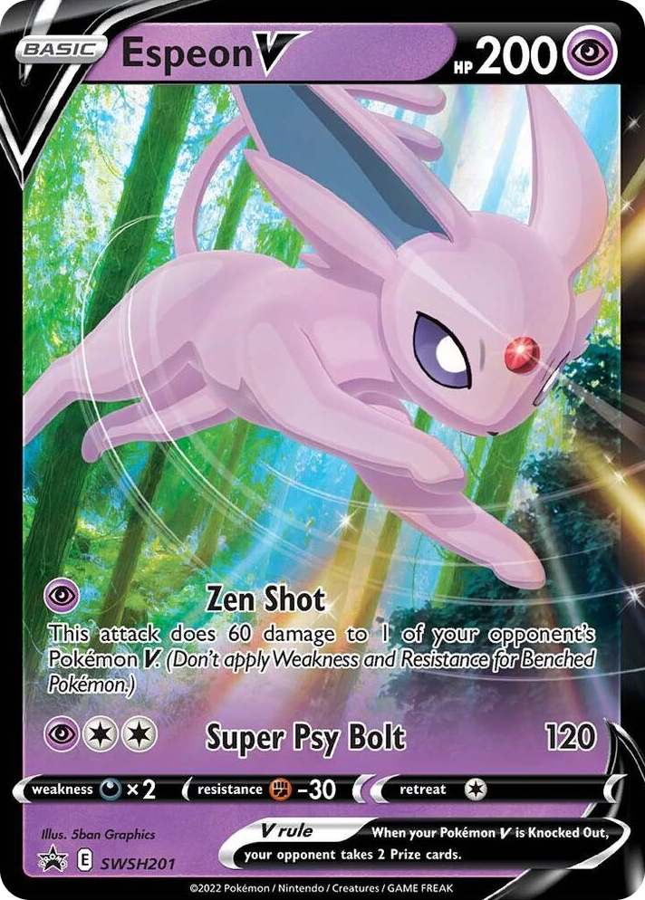 0201 Espeon V - SWSH201 Promo Sword & Shield Promo Cards