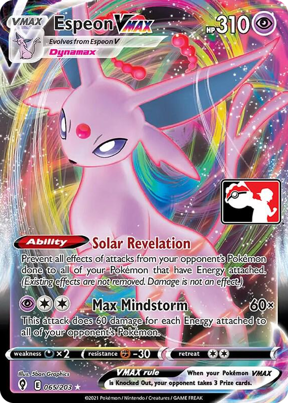 0065 Espeon VMAX Ultra Rare Prize Pack Series Cards