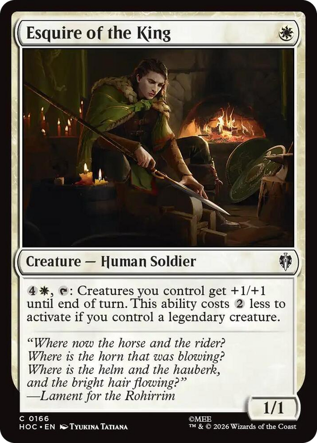 0166 Esquire of the King C The Hobbit: Eternal-Legal