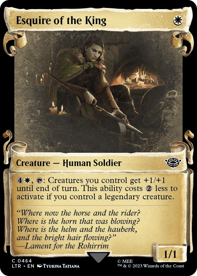 Esquire of the King (Showcase Scrolls) #464 C - Universes Beyond: The Lord of the Rings: Tales of Middle-earth Pokemon card